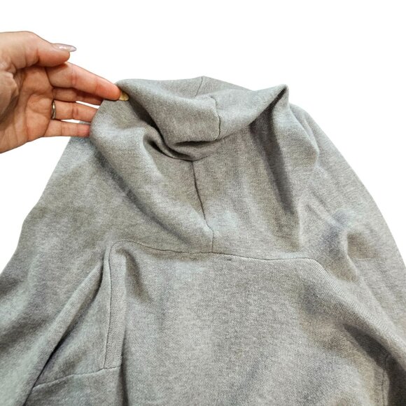 Womens Light Gray Hooded Open Front Cardigan Sweater and a hood size M - Picture 3 of 12